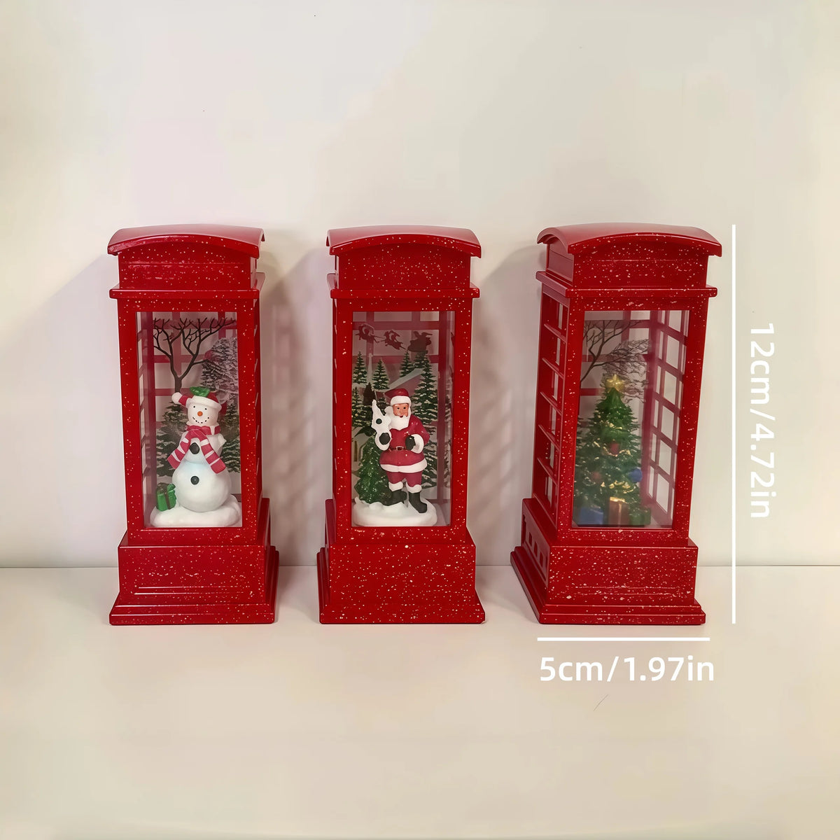 LED Christmas Telephone Booth Night Light