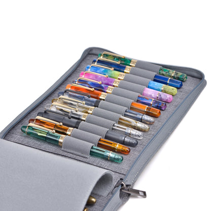 Premium 24-Pen Canvas Storage Case for Fountain Pens & Stationery