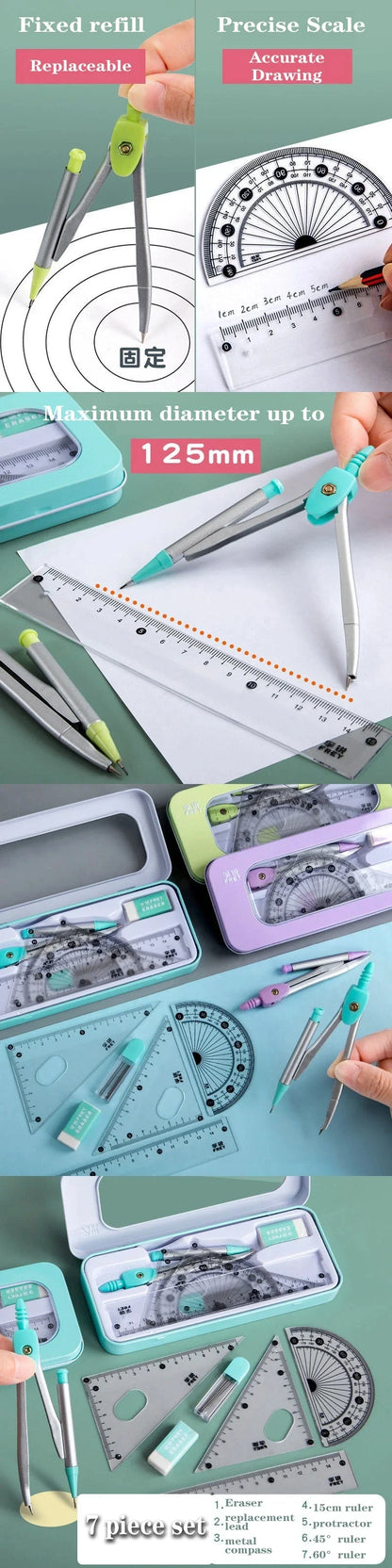 Geometry Math Set with Storage Case