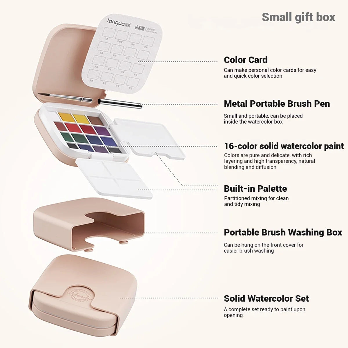 Portable Solid Watercolor Paint Set