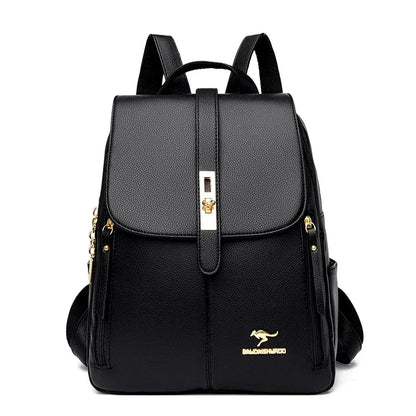 Vintage Leather Backpack for Women