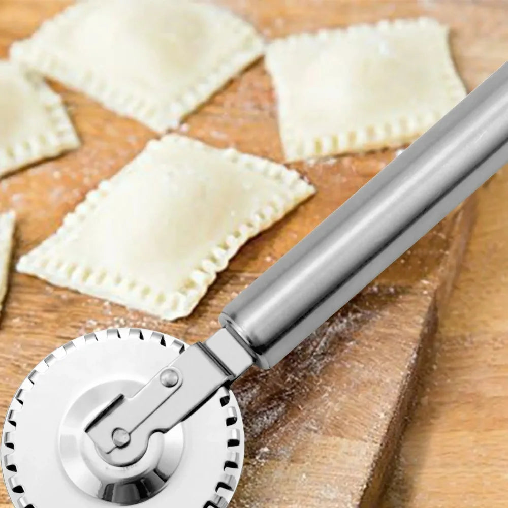 Stainless Steel Pastry Roller Cutter & Edge Sealing Wheel