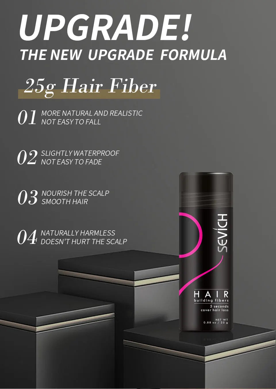 SEVICH Hair Building Fibers Set
