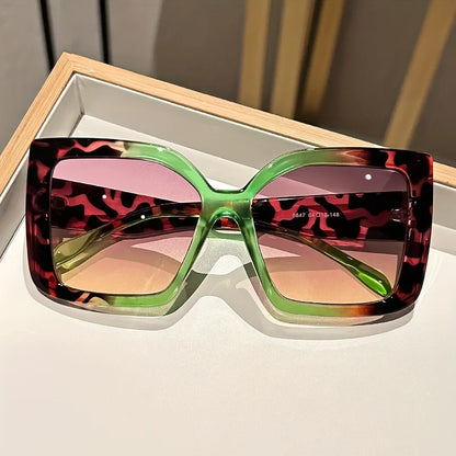 Oversized Square Sunglasses with Gradient Lenses