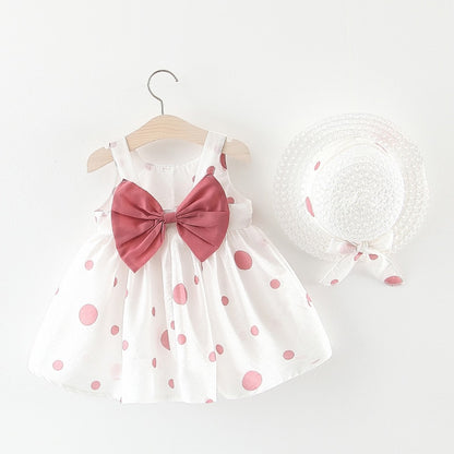 Big bow cotton baby dress