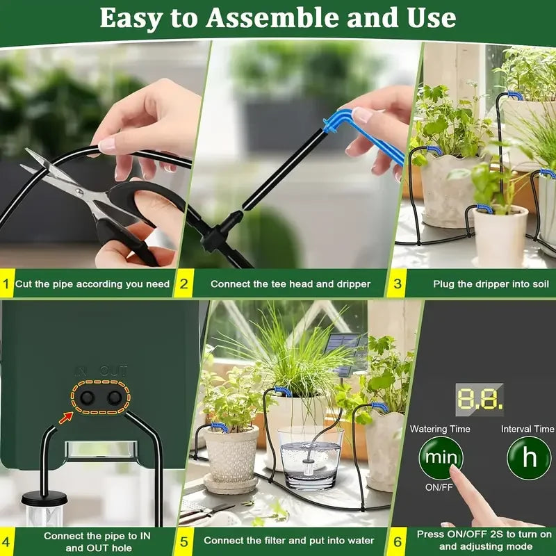 Solar-Powered Automatic Drip Irrigation System