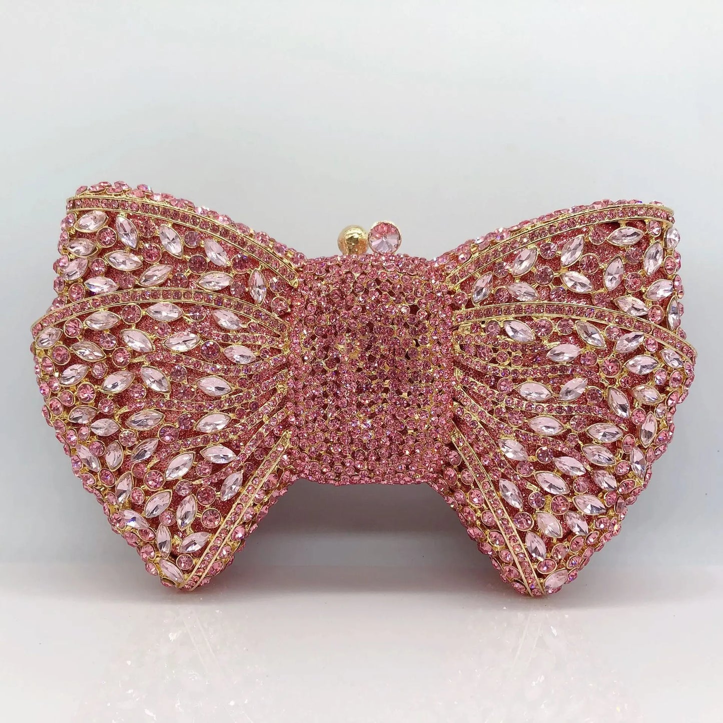 Rhinestone Bow Evening Clutch