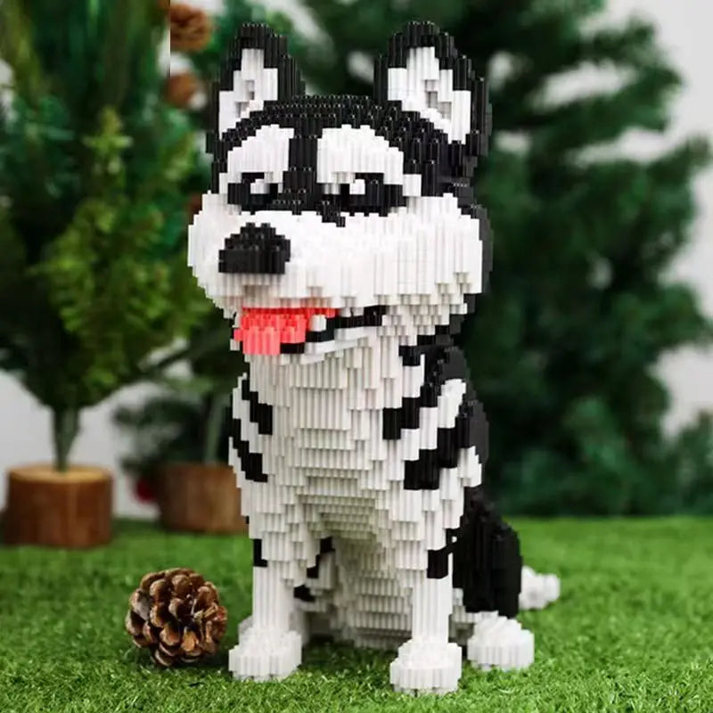 Micro Dog Building Block Model Kit