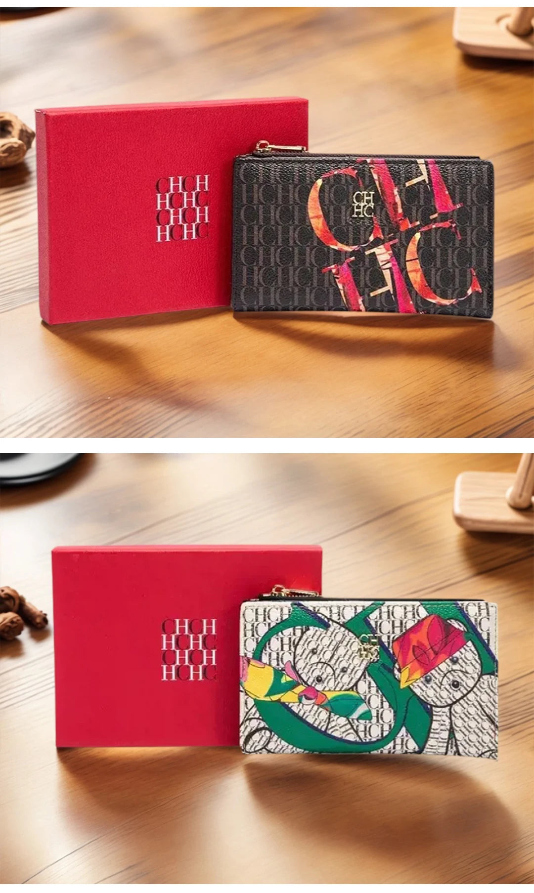 Luxury PU Leather Women’s Wallet with Artistic Print