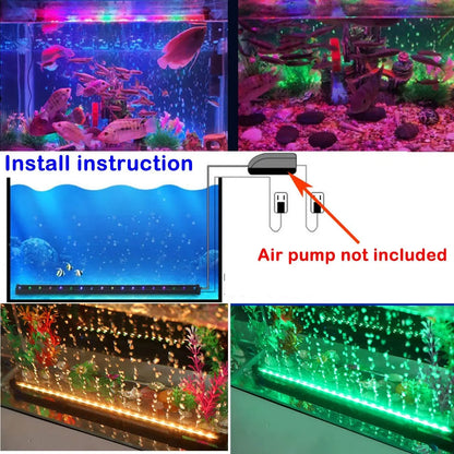 Practical Household Accessory – LED Air Bubble Light Aquarium Fish Tank – pp