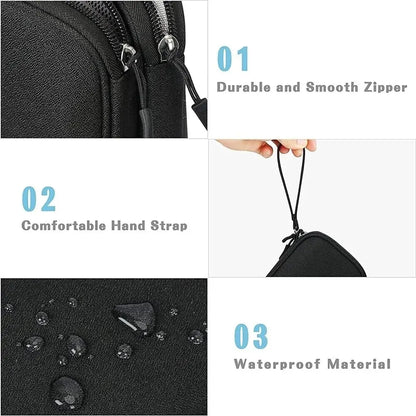 Double-Layer Cable & Electronics Organizer Bag