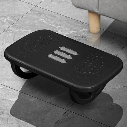 Rocking Footrest with Foot Massage Rollers for Desk