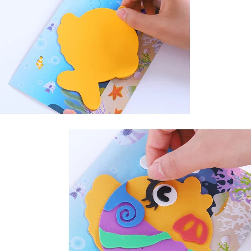 1-10Pcs Kids DIY Cartoon Animal 3D Toys