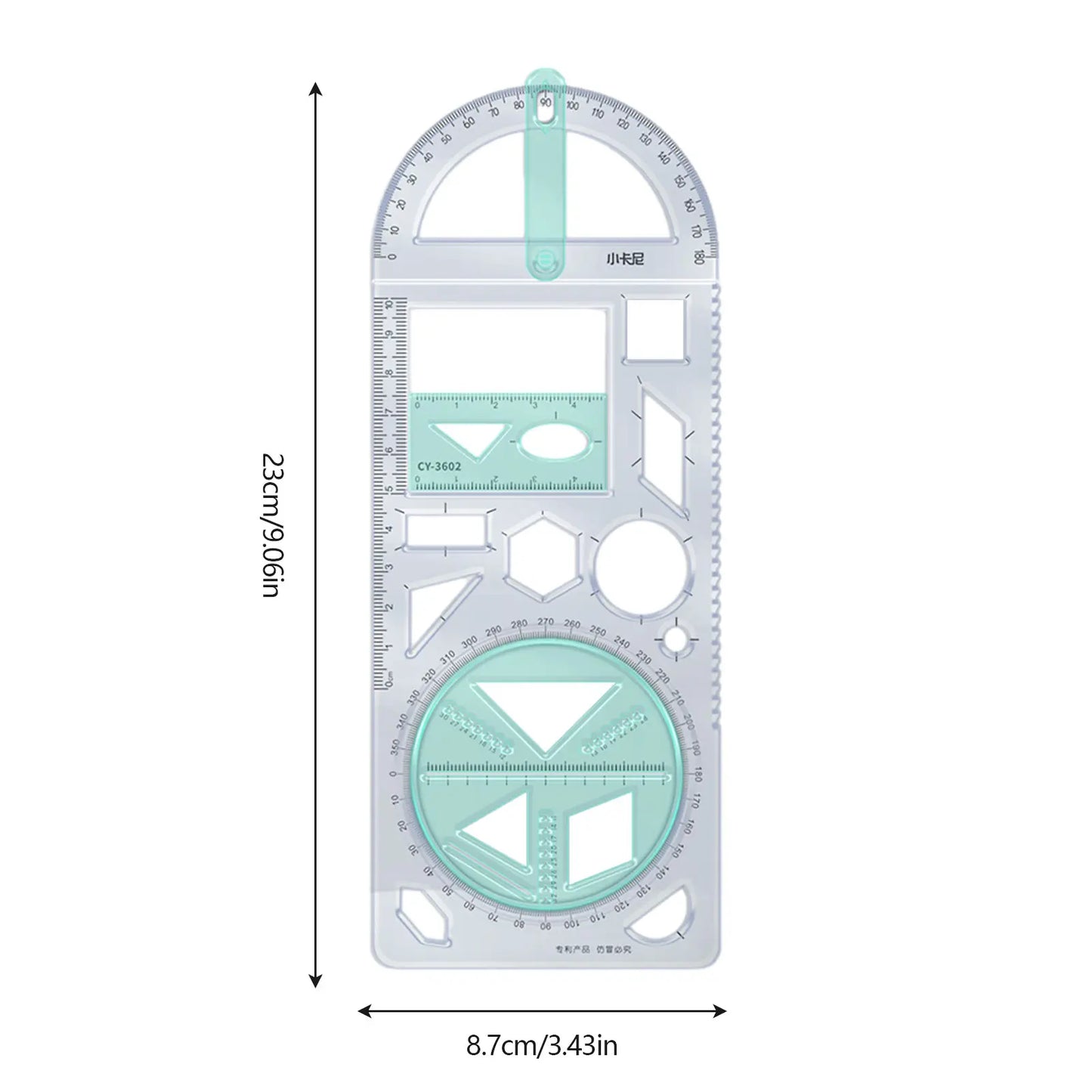 Multifunctional Geometric Triangle Ruler