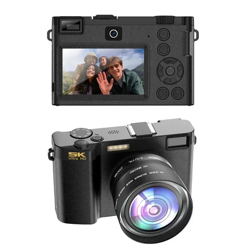 5K Professional Digital Camera Wide Angle Digital Zoom 64MP Camcorder