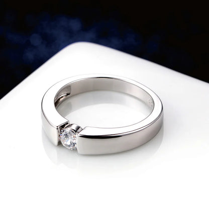 ZHOUYANG 4.5mm Cubic Zirconia Wedding Ring