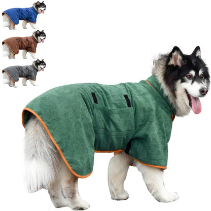 Microfibre Dog Drying Bathrobe Towel