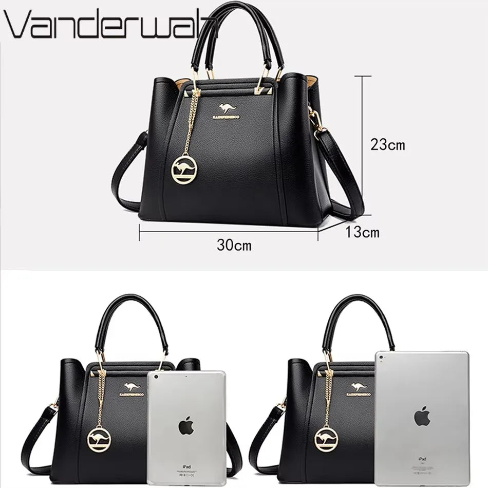 Large Capacity Women’s Leather Tote Handbag