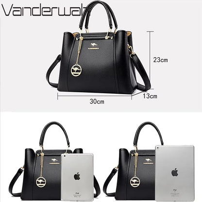 Large Capacity Women’s Leather Tote Handbag