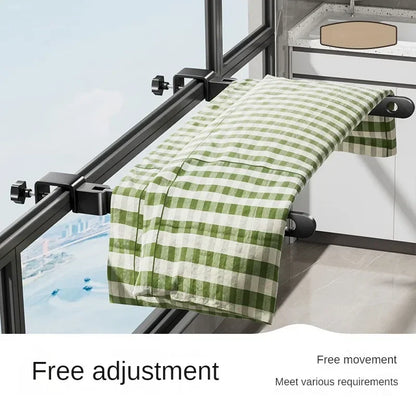 Foldable Rotatable Black Clothes Rack