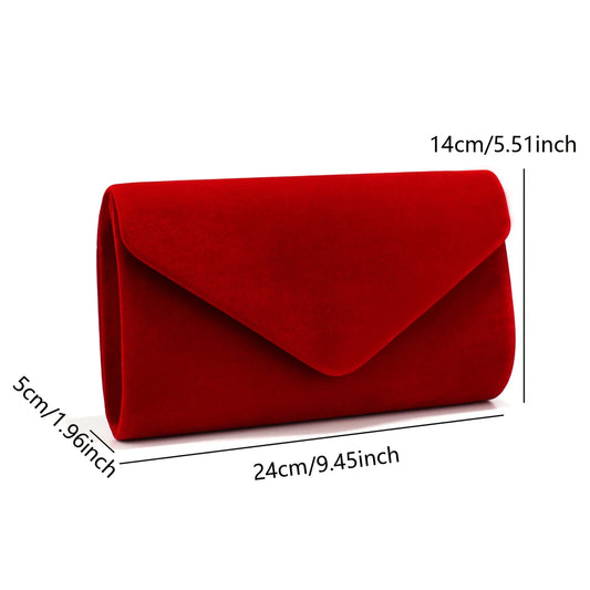 Velvet Envelope Evening Clutch