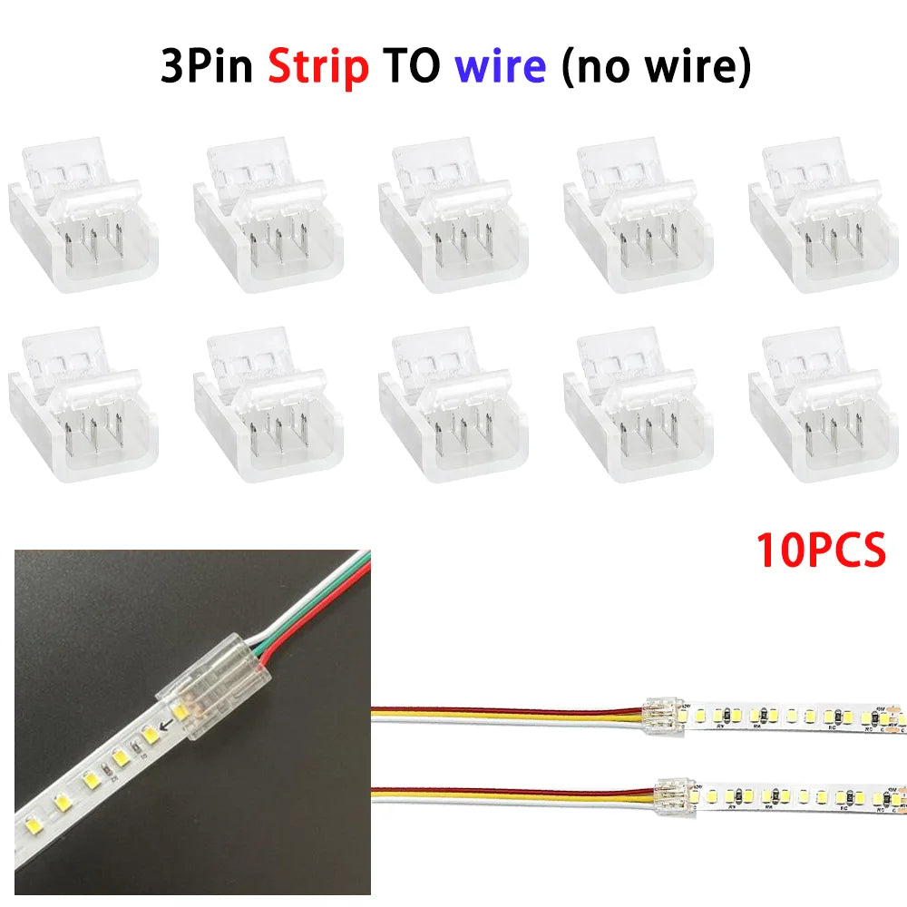 10mm Transparent LED Corner Connectors