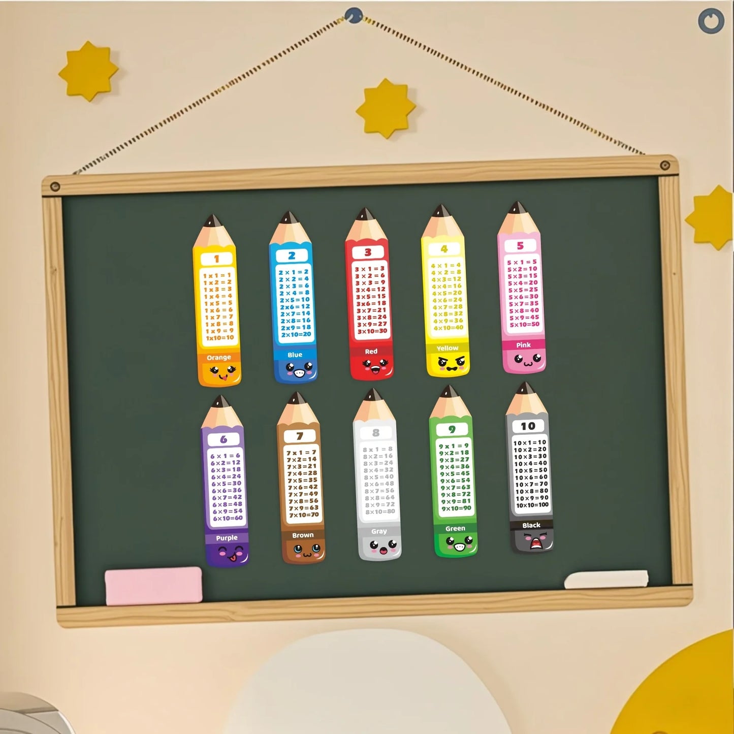 Magnetic Multiplication Learning Cards Set