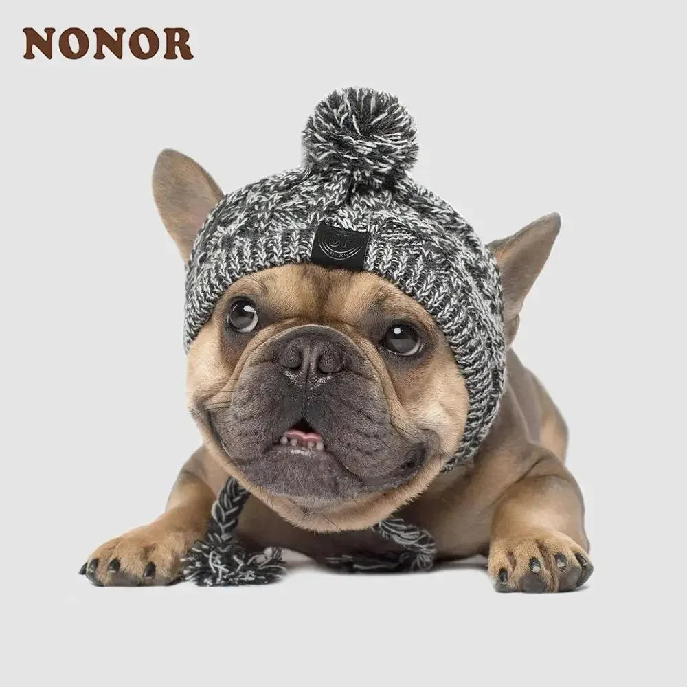 Winter Knitted Dog Hat – Warm Cotton Pet Headgear