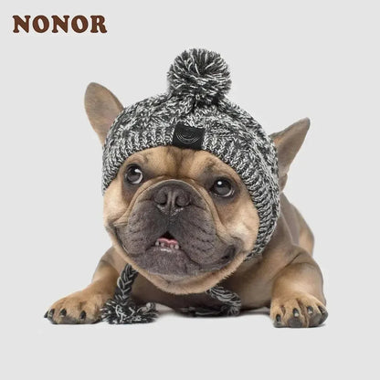 Winter Knitted Dog Hat – Warm Cotton Pet Headgear
