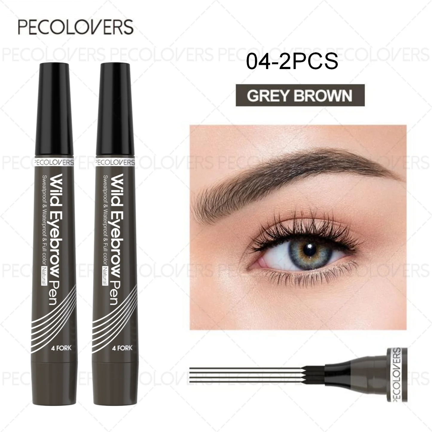 4-Tip Waterproof Eyebrow Pen