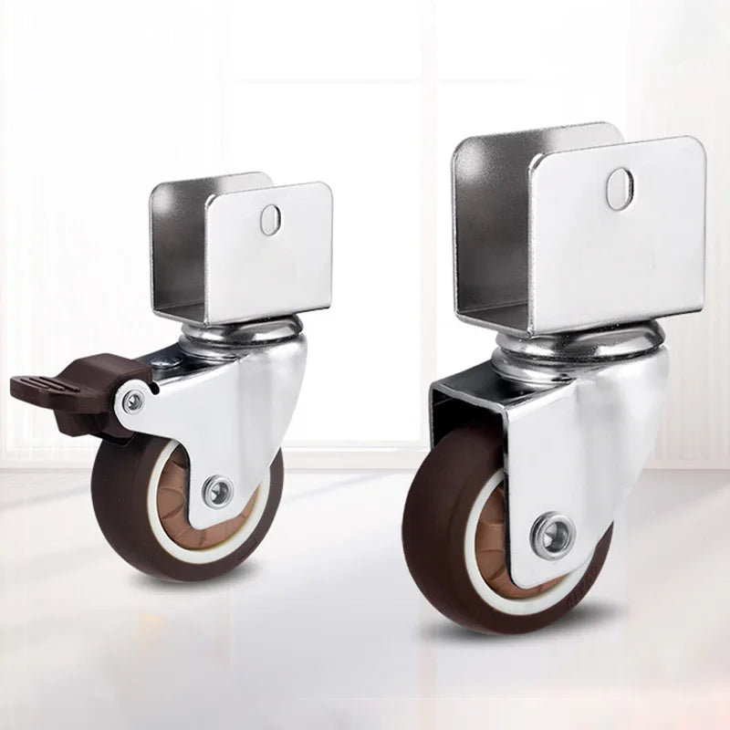 Soft Rubber Swivel Furniture Castor Wheels with Brake
