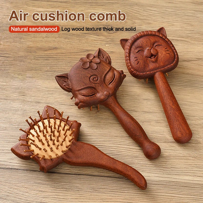 Animal Shape Sandalwood Massage Hair Comb