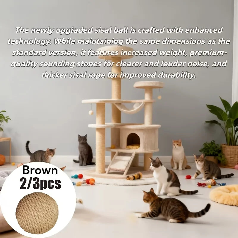 Sisal Cat Toy Ball for Indoor & Outdoor Play