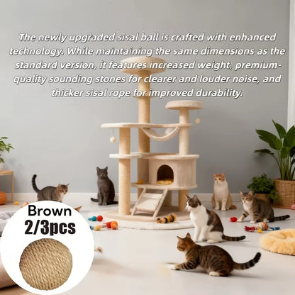 Sisal Cat Toy Ball for Indoor & Outdoor Play