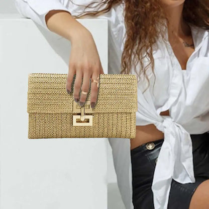 Straw Woven Clutch Bag