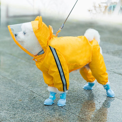 Full Coverage Hooded Rain Suit for Dogs