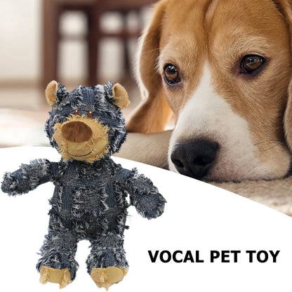 Bear Shape Squeaky Plush Dog Toy