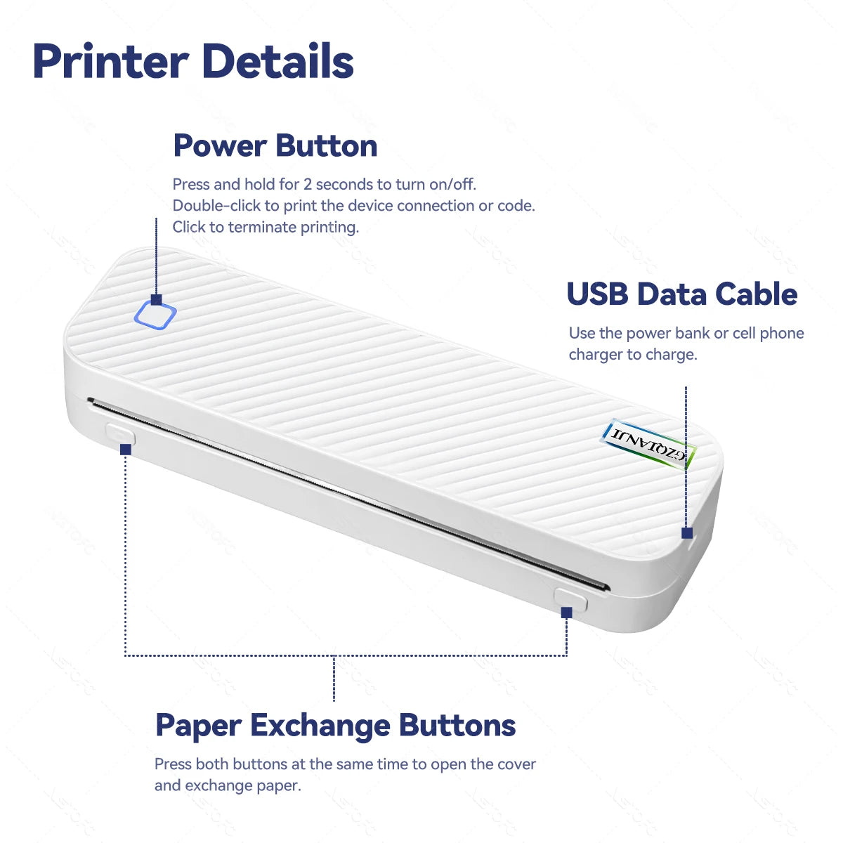 Portable A4 Bluetooth Thermal Printer