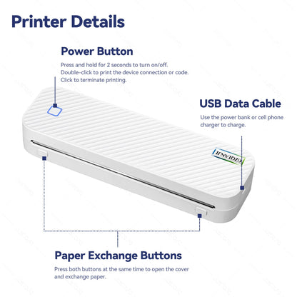 Portable A4 Bluetooth Thermal Printer