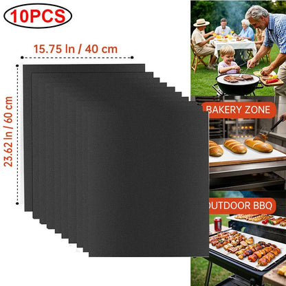 Heat Resistant Teflon Grill & Baking Mat for BBQ, Oven & Air Fryer