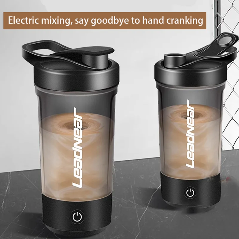 450ml USB Rechargeable Electric Protein Shaker Bottle