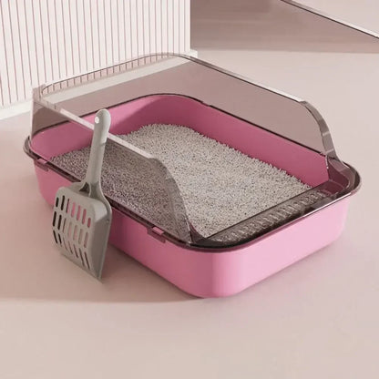 Open Top Cat Litter Box with Scoop