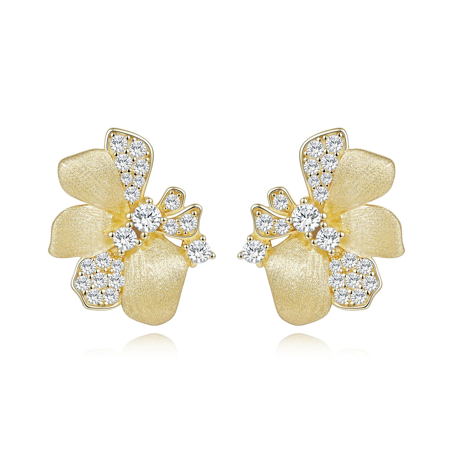 14K Gold Moissanite Stud Earrings