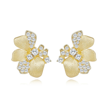 14K Gold Moissanite Stud Earrings