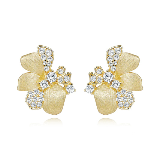 14K Gold Moissanite Stud Earrings
