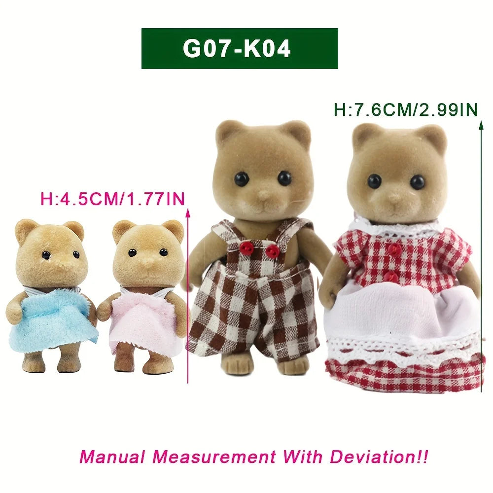 Forest Animal Family Doll Set