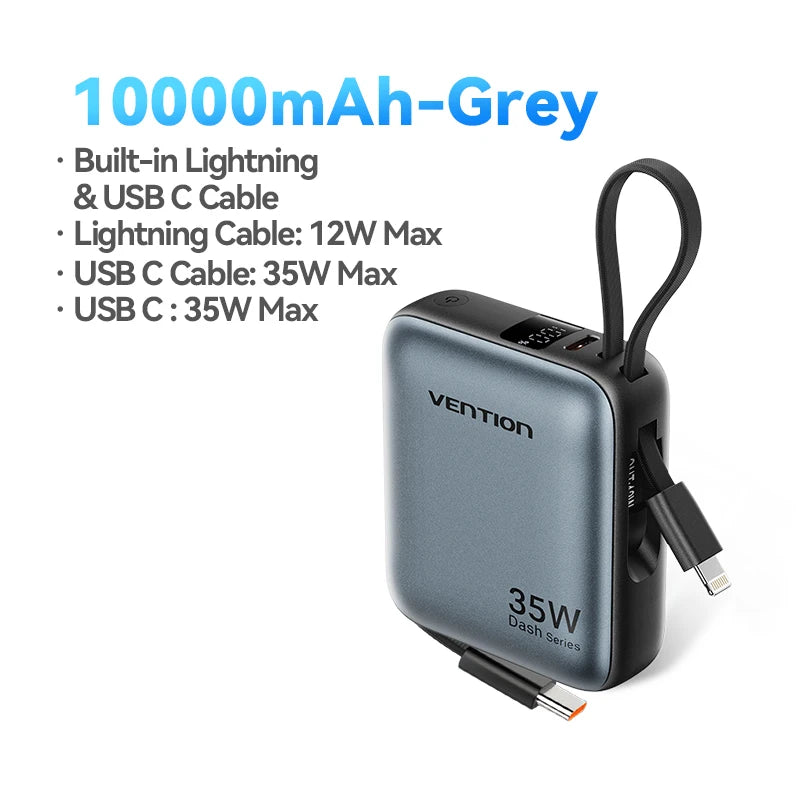 Vention 10000mAh 35W Fast Charging Power Bank