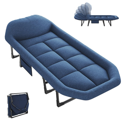 Adjustable Folding Camping Cot with Mattress