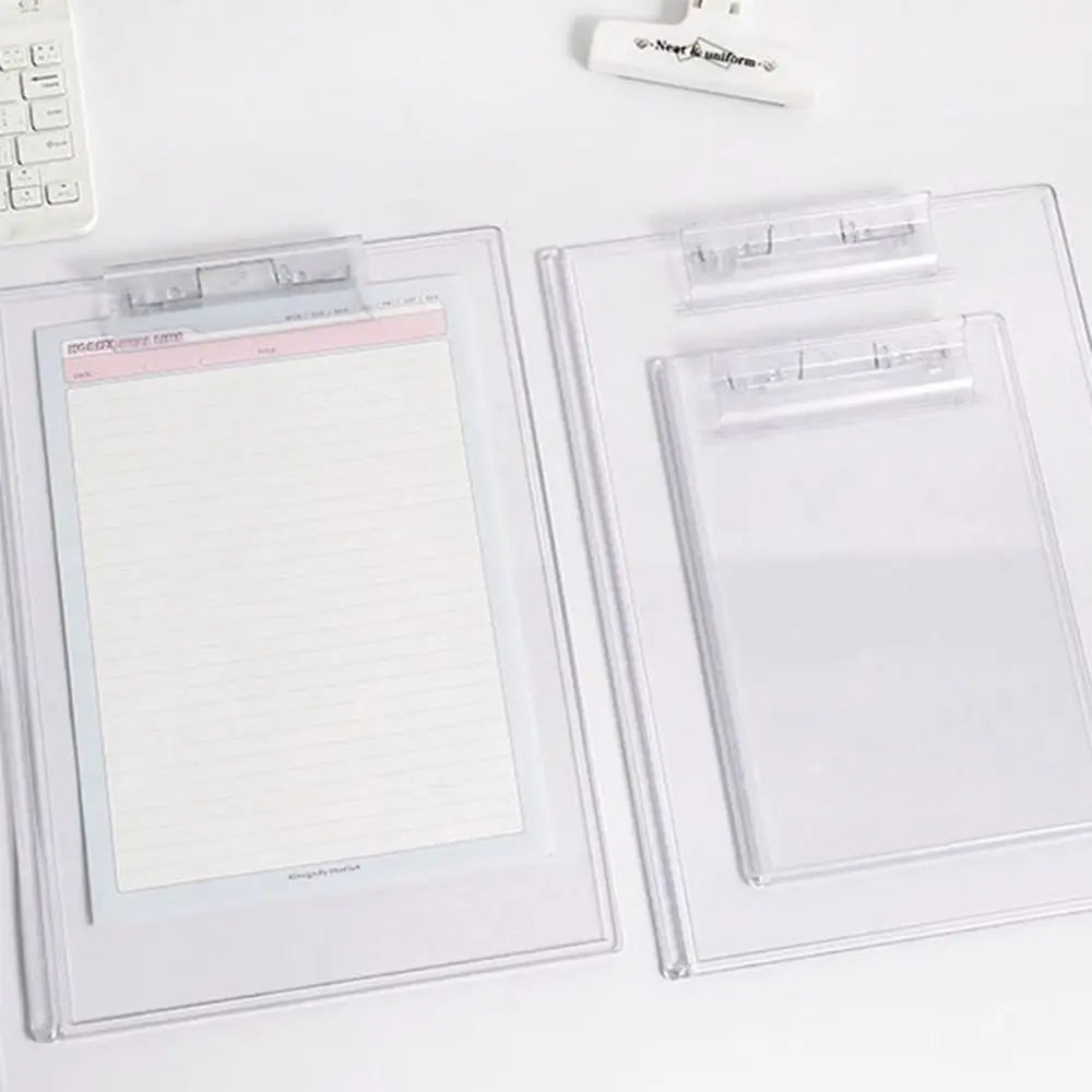 Transparent Acrylic Clipboard File Folder