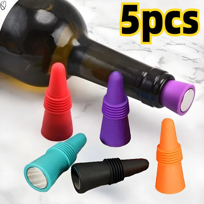 Silicone Wine Bottle Stopper Set